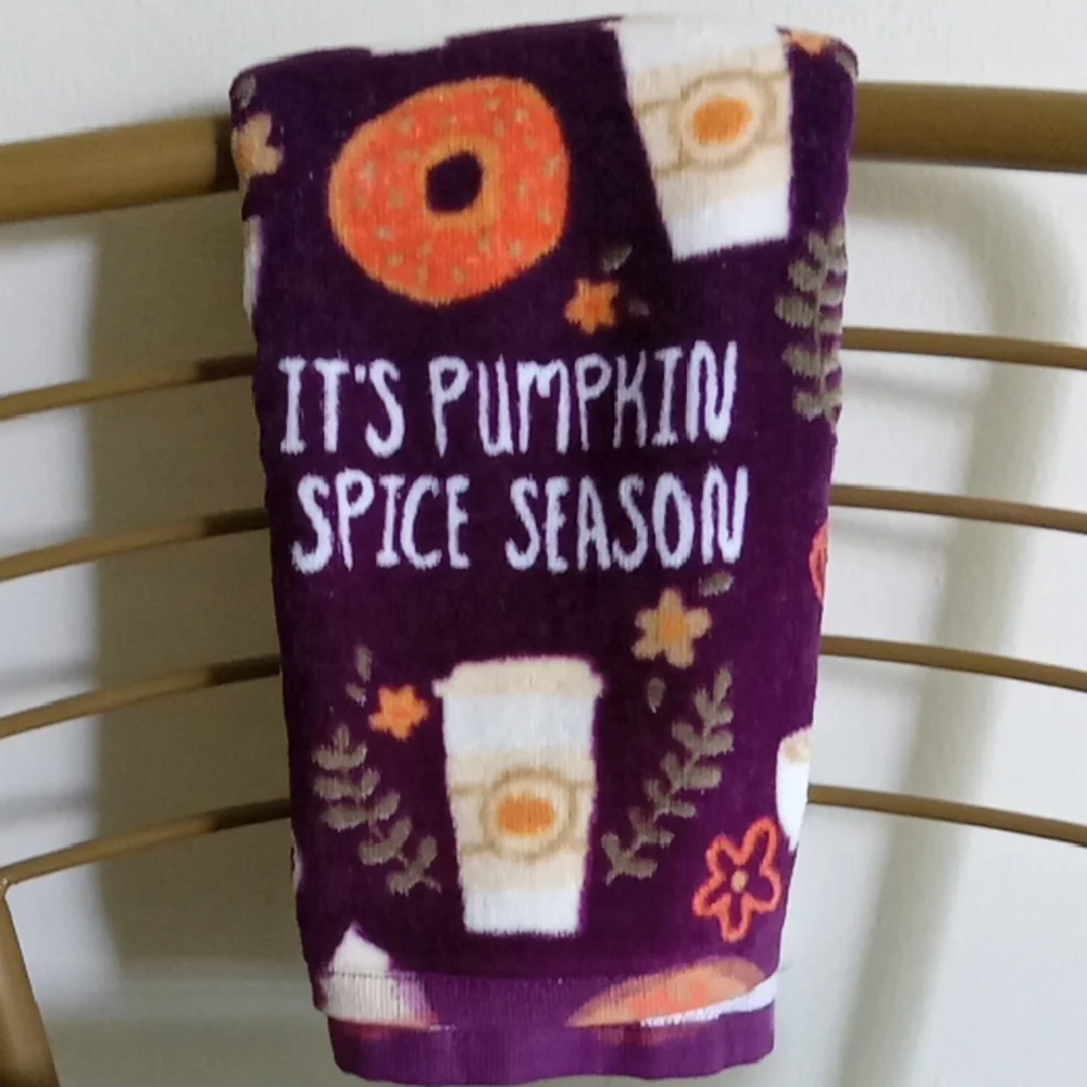 Purple Pumpkin Spice Season Towel